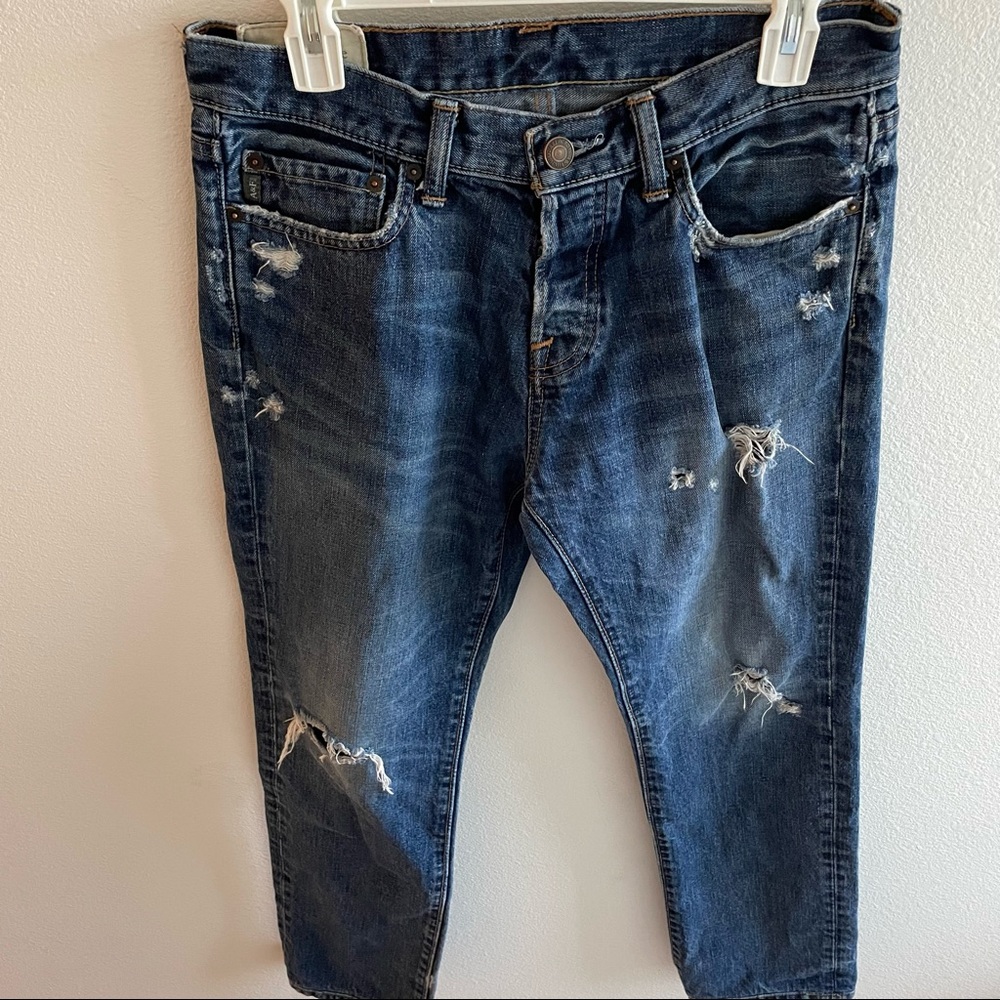 Abercrombie & Fitch Men's Button Fly Straight Leg Jeans Size 30x30 distressed